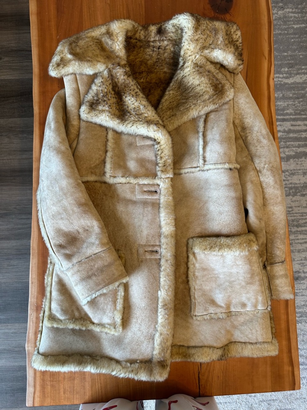 Vintage 1970s Suede & Lamb Shearling Jacket